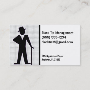 Dancing Man Silhouette Customizable Business Card