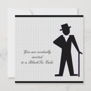 Dancing Man Silhouette Fully Customizable Invitation