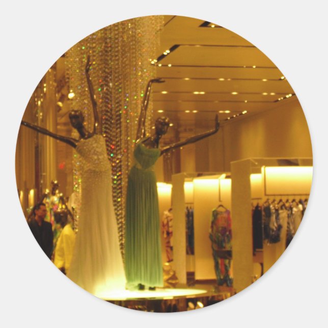 Dancing Mannequins Classic Round Sticker (Front)