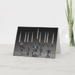 Dancing Menorah Hanukkah Card<br><div class="desc">Original Hanukkah themed design based on a set of sculptures.</div>