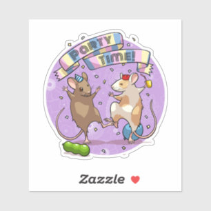 Dancing Mice Party Time Banner Confetti & Balloons