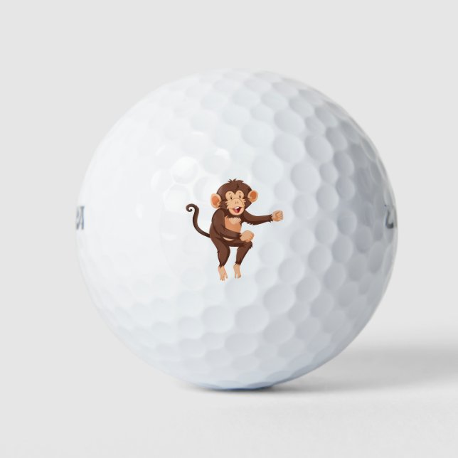 Dancing monkey golf balls (Front)