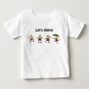 Dancing monkey, Let's dance Baby T-Shirt