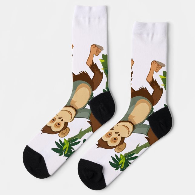 Dancing monkey socks (Left)