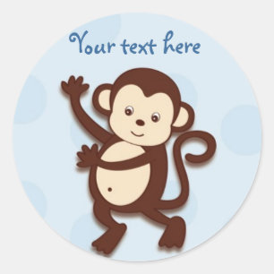 Dancing Monkey Stickers Envelope Seals