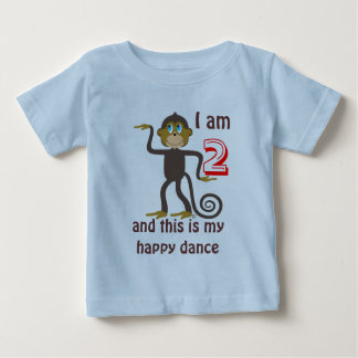 Dancing monkeys, 2nd birthday, personalized baby T-Shirt
