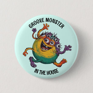 Dancing Monster 2 Inch Round Button