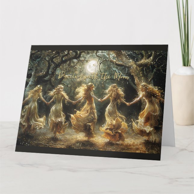Dancing Moon Goddess Notecard (Front)