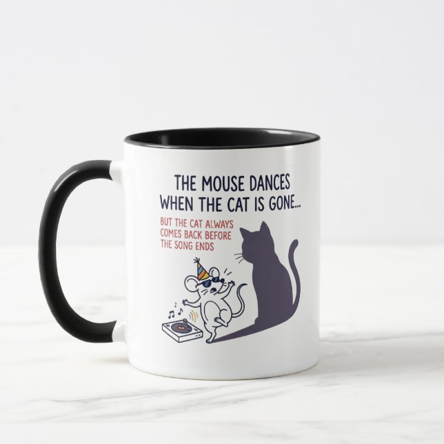 Dancing Mouse & Record Player Illustration | Humou Mug (Left)