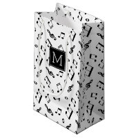 Dancing Music Notes Pattern and Monogram