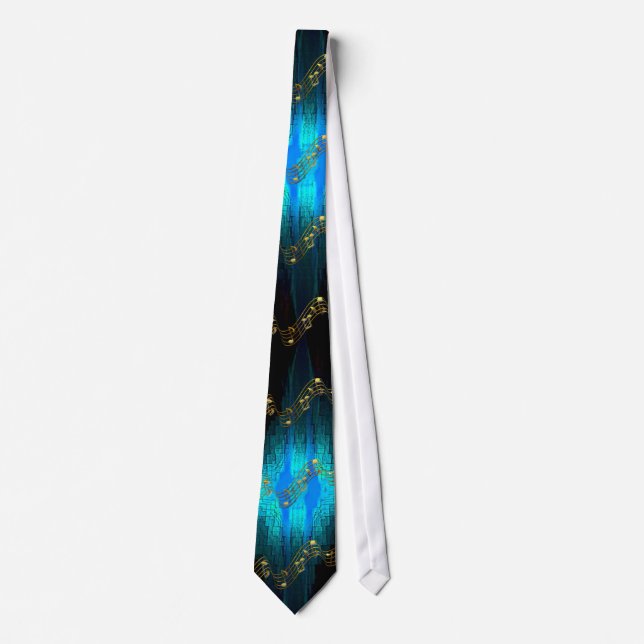 Dancing Music Notes Tie (Front)