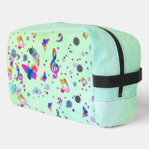 Dancing Music of Colors on Green Dopp Kit