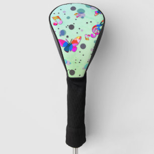 Dancing Music of Colours on Green Golf Head Cover