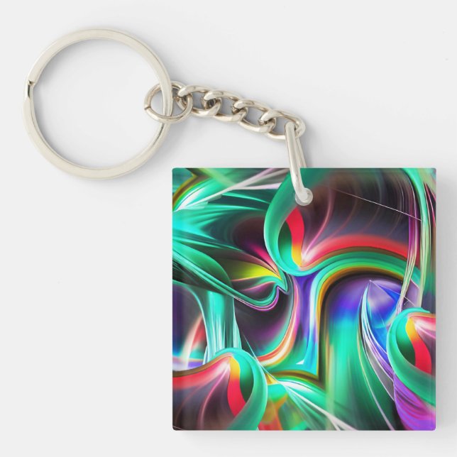 Dancing Neon Lights Keychain (Front)