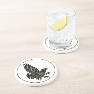 Dancing Norse Raven Coaster
