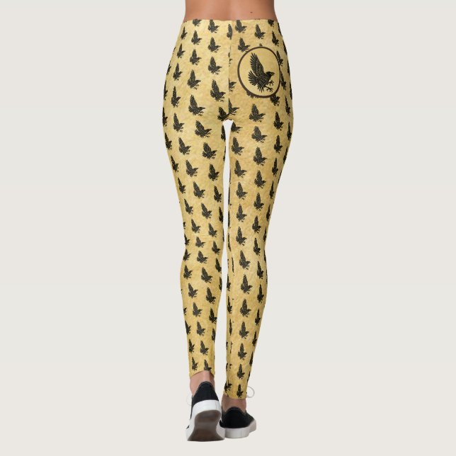 Dancing Norse Raven Leggings (Back)