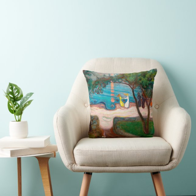 Dancing on a Shore | Edvard Munch | Throw Pillow (Chair)