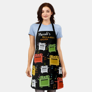 Dancing ovens rock n roll kitchen personalized apron