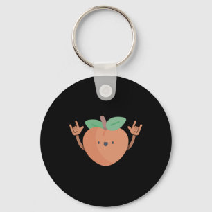 Dancing Peach Funny Dance Fruit Dancer Graphic Tee Keychain