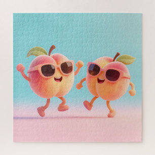 Dancing Peaches Sunglasses Jigsaw Puzzle