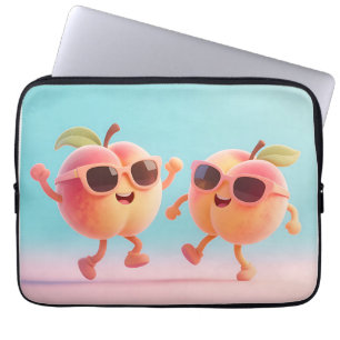 Dancing Peaches Sunglasses Laptop Sleeve