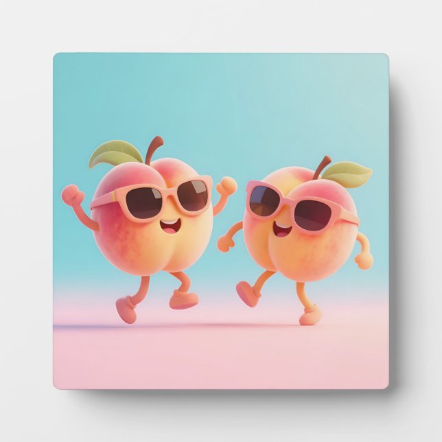 Dancing Peaches Sunglasses Plaque (Front)