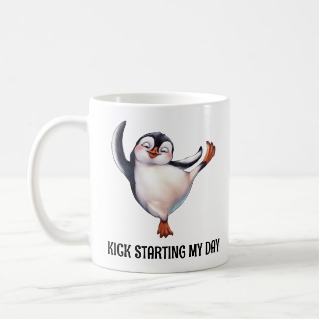 Dancing Penguin Coffee Mug (Left)