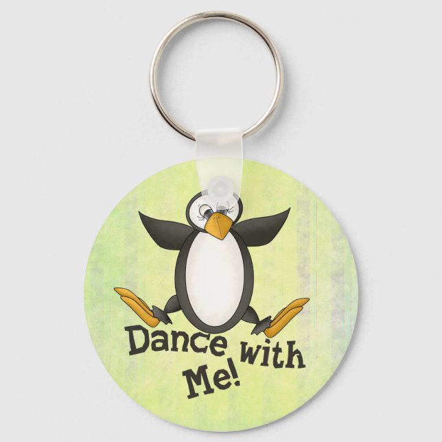Dancing Penguin Keychain (Front)