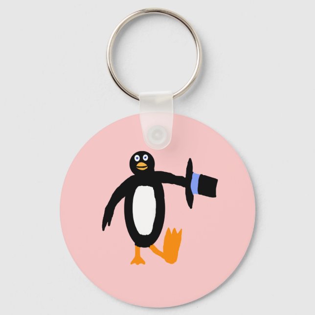 Dancing Penguin Keychain (Front)