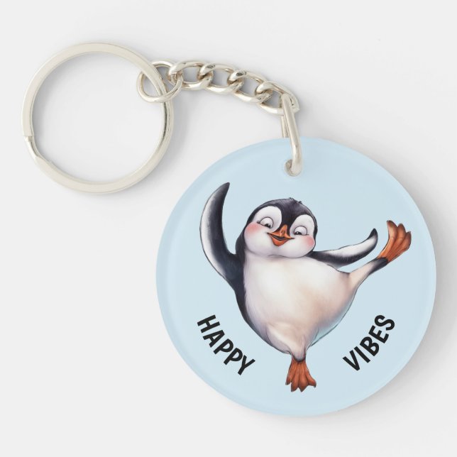 Dancing Penguin Keychain (Front)