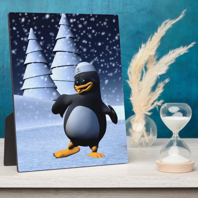 Dancing Penguin Plaque (Side)