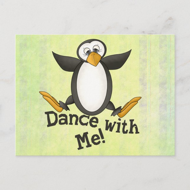 Dancing Penguin Postcard (Front)