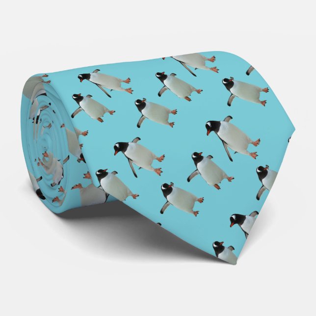 Dancing Penguin Tie (Rolled)