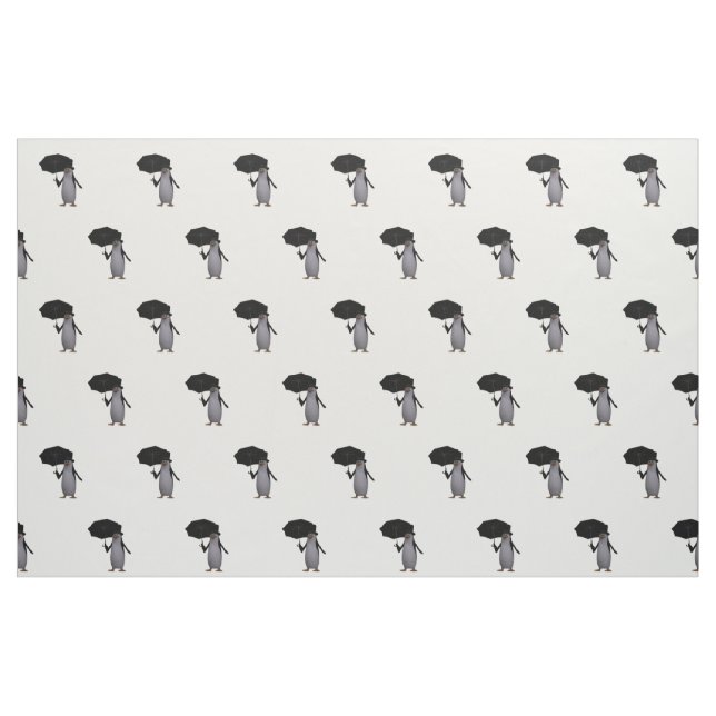 Dancing penguin with umbrella fabric (Fat Quarter)