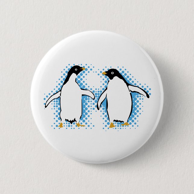 Dancing Penguins 2 Inch Round Button (Front)
