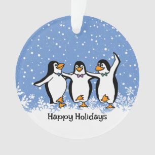 Dancing Penguins Design Ornement acrylique
