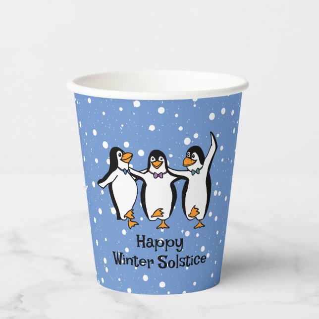 Dancing Penguins Design Paper Cups (Front)