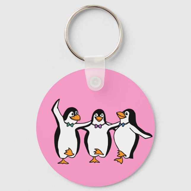 Dancing Penguins Keychain (Front)