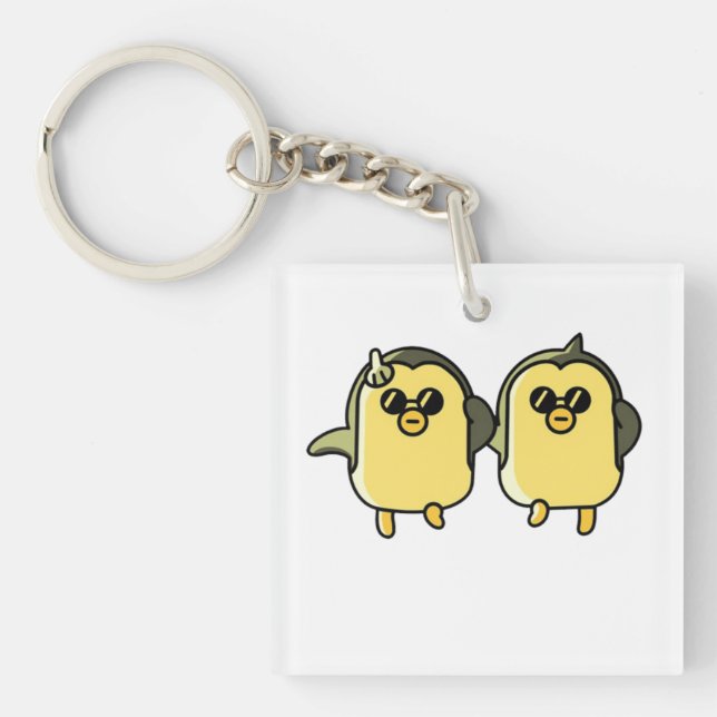 Dancing Penguins Keychain (Front)