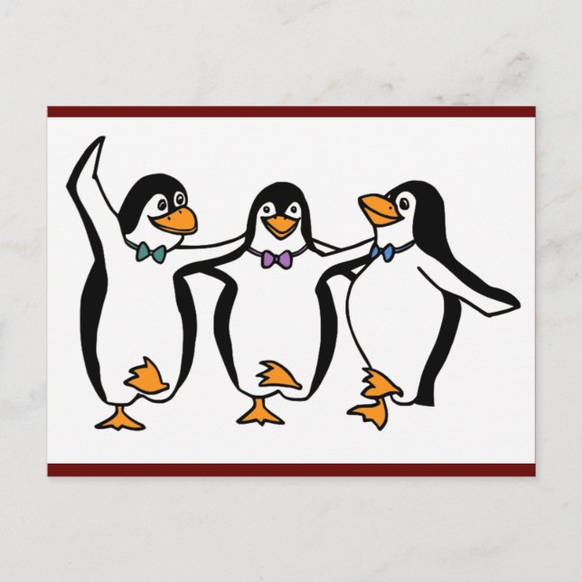 Dancing Penguins Postcard (Front)