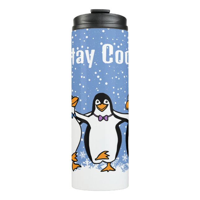 Dancing Penguins Thermal Tumbler (Front)