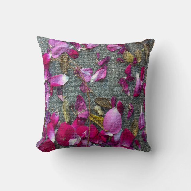 Dancing Petals I Throw Pillow (Front)