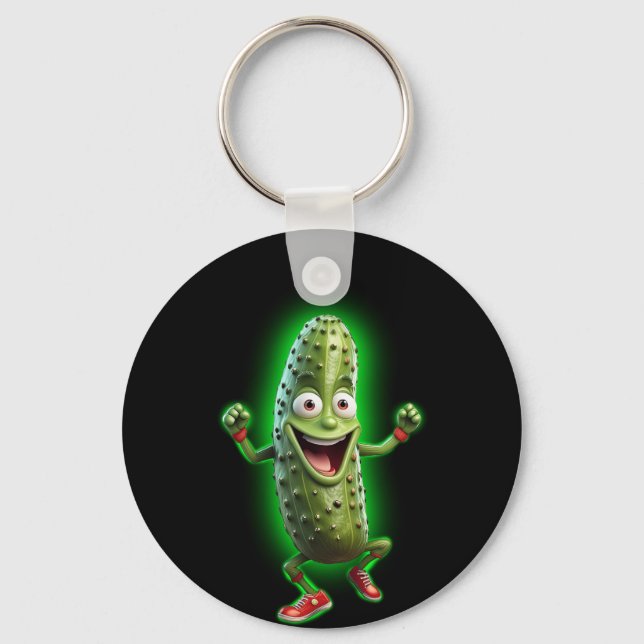 Dancing Pickle Keychain (Front)