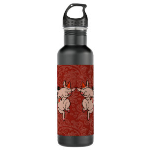 Dancing Pig Antique Cute Dancer 710 Ml Water Bottle
