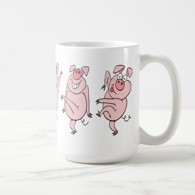 Dancing Pigs Coffee Mug (Right)