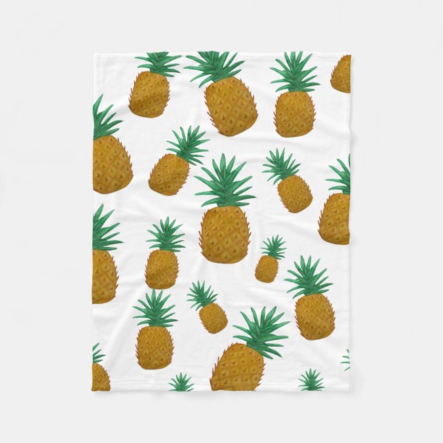 Dancing pineapples fleece blanket (Front)