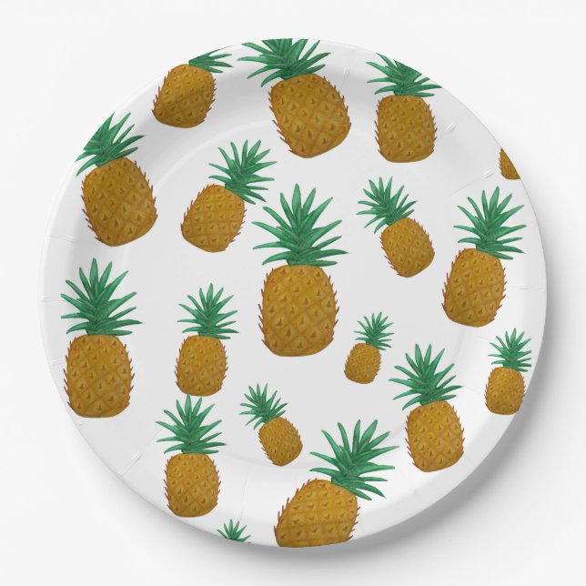 Dancing pineapples paper plate (Front)