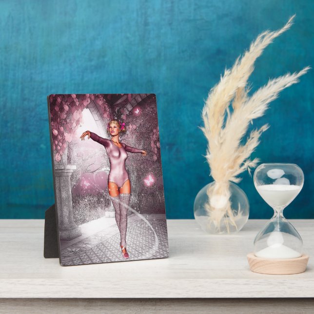 Dancing Pink Ballerina Plaque (Side)