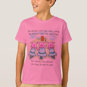 Dancing Pink Pig Poem T-Shirt