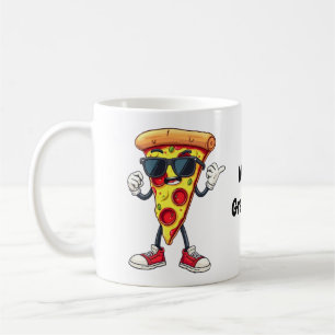 Dancing Pizza Slice A Playful & Delicious Design Coffee Mug